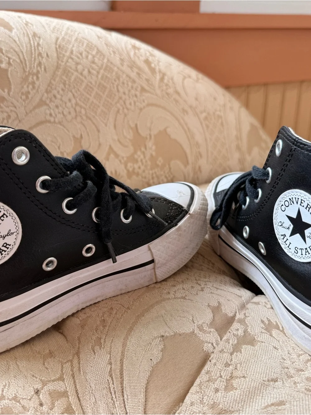 Converse Kids Black High-Top Sneakers with White Trim